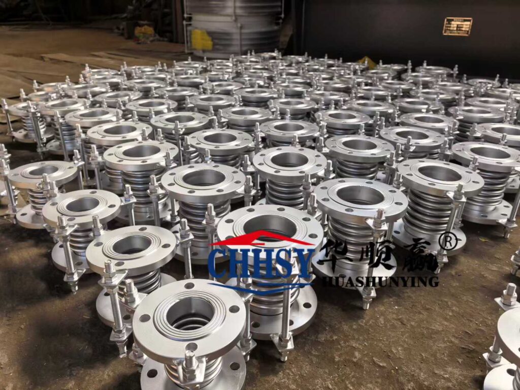 A high-precision stainless steel metal bellows, completed and ready for shipment, displayed on a clean work surface.